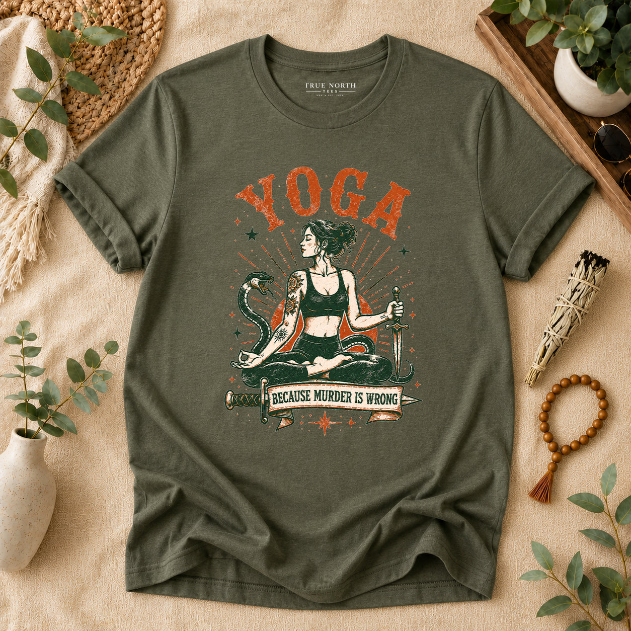 Yoga Is Better Than Murder Vintage Tee