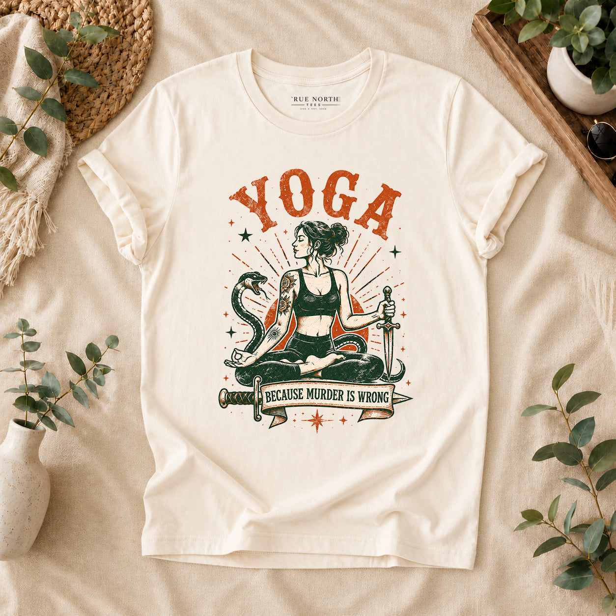 Yoga Is Better Than Murder Vintage Tee