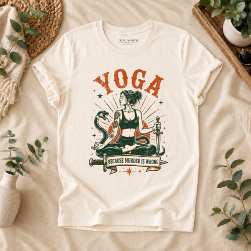 Yoga Is Better Than Murder Vintage Tee