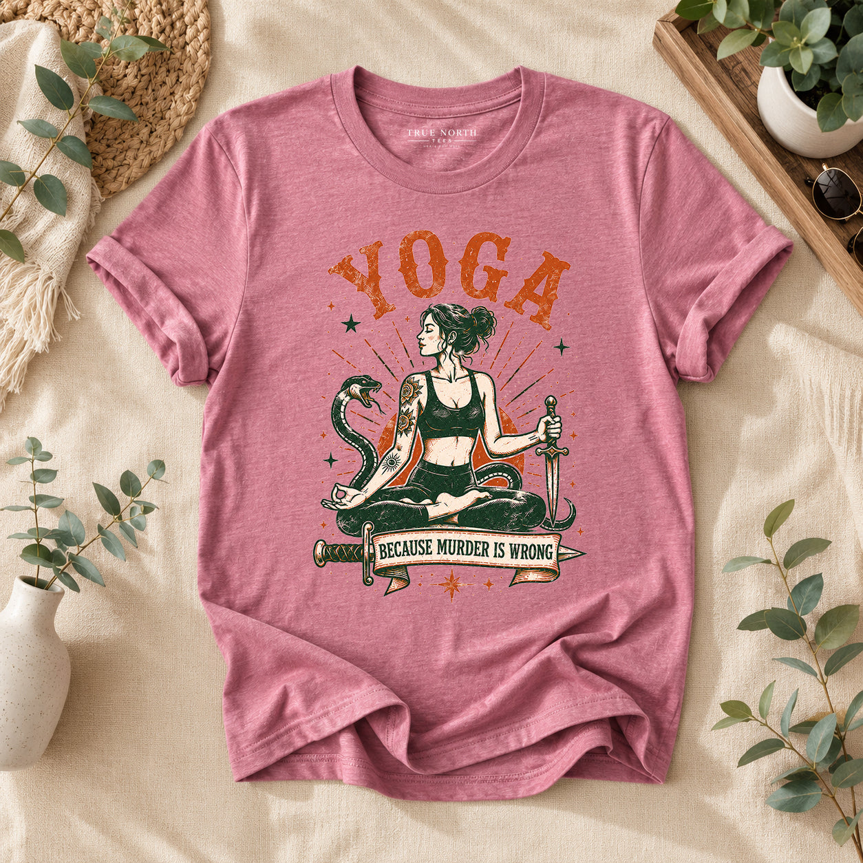 Yoga Is Better Than Murder Vintage Tee