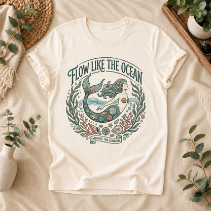 Flow Like the Ocean Mermaid Tee
