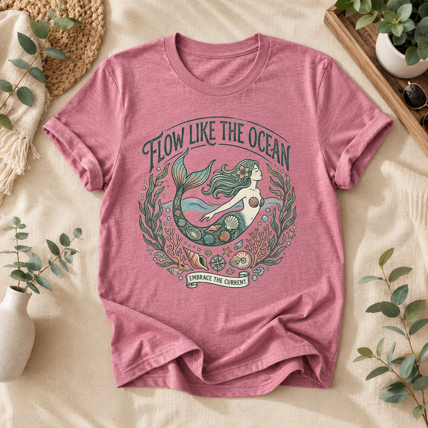 Flow Like the Ocean Mermaid Tee