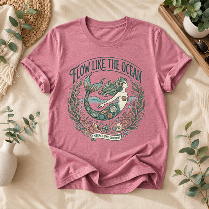 Flow Like the Ocean Mermaid Tee