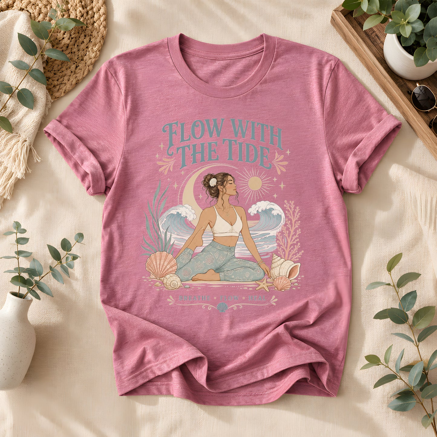 Mindful Waves Yoga Shirt