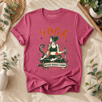 Yoga Is Better Than Murder Vintage Tee
