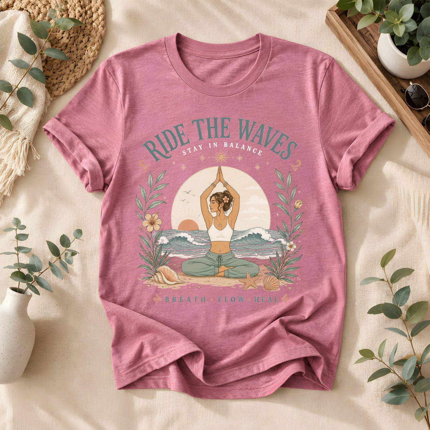 Ride The Waves Yoga Graphic Tee