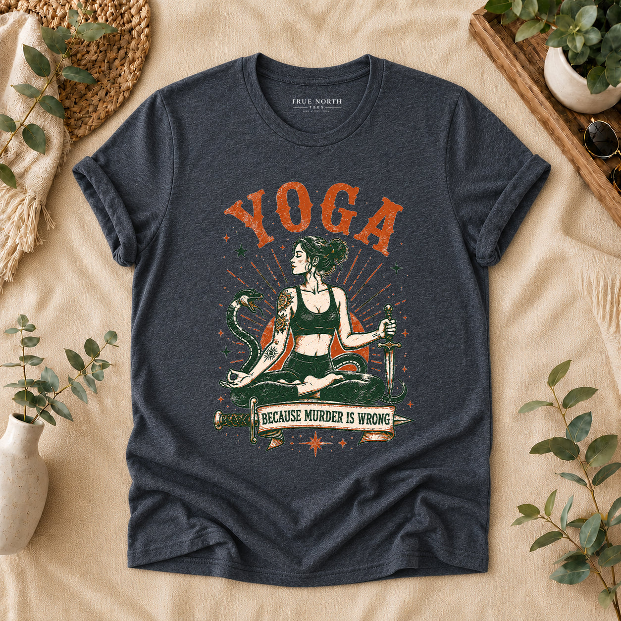 Yoga Is Better Than Murder Vintage Tee