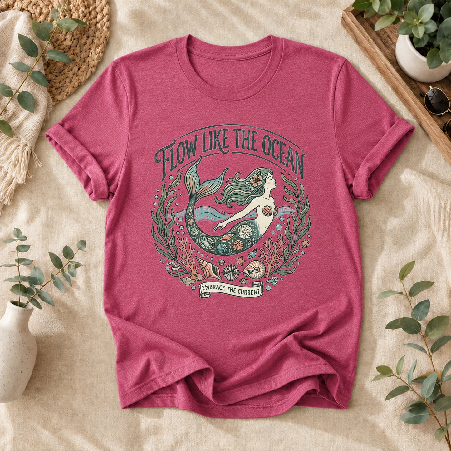 Flow Like the Ocean Mermaid Tee