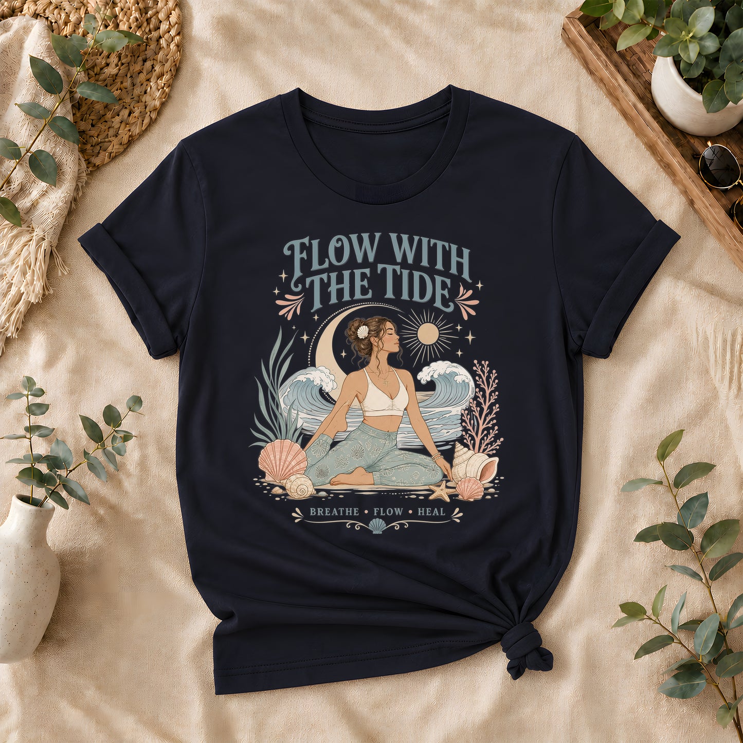 Mindful Waves Yoga Shirt