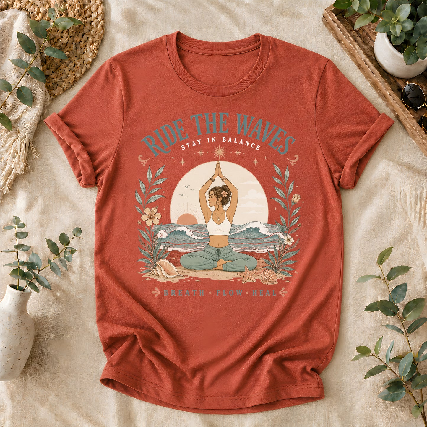 Ride The Waves Yoga Graphic Tee