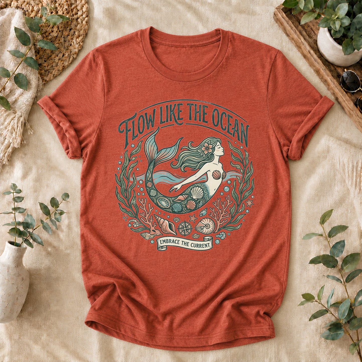 Flow Like the Ocean Mermaid Tee
