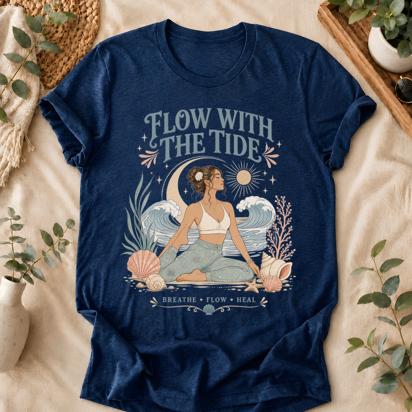 Mindful Waves Yoga Shirt