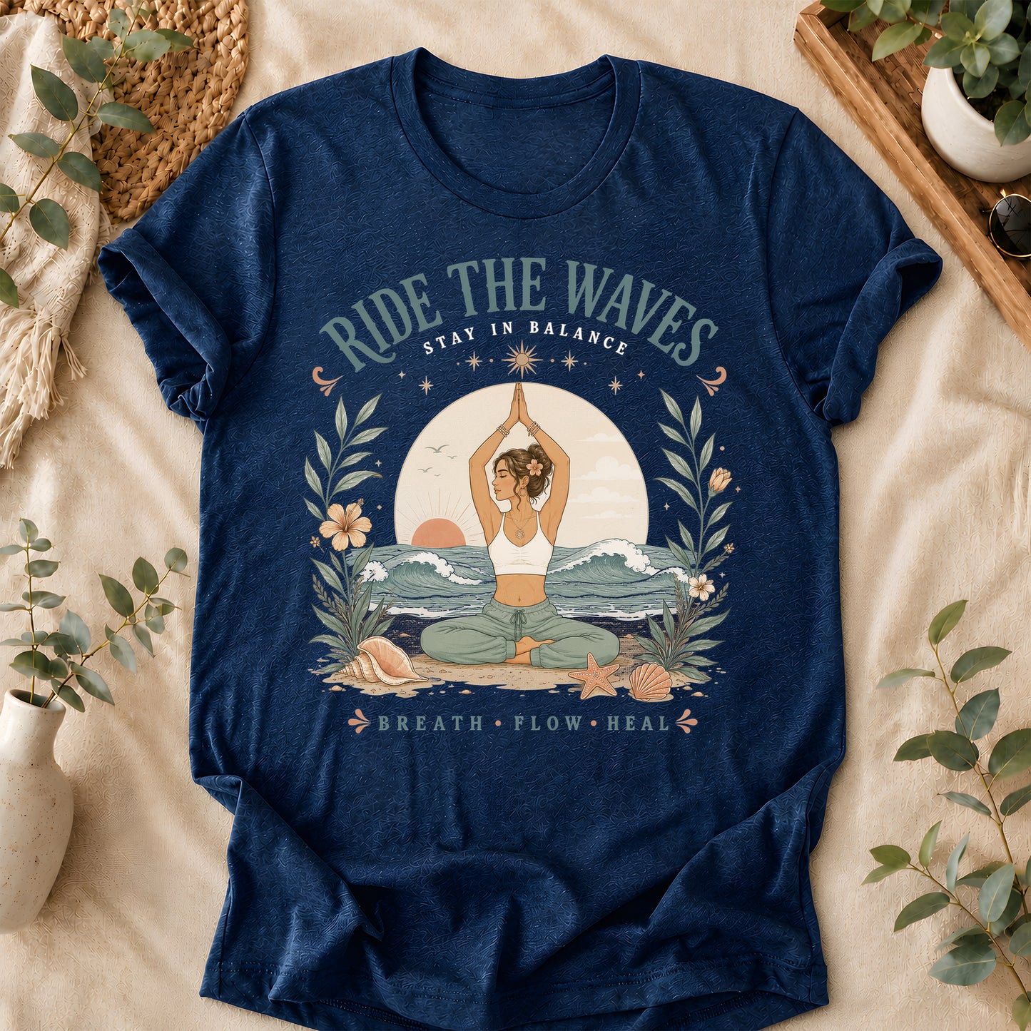 Ride The Waves Yoga Graphic Tee