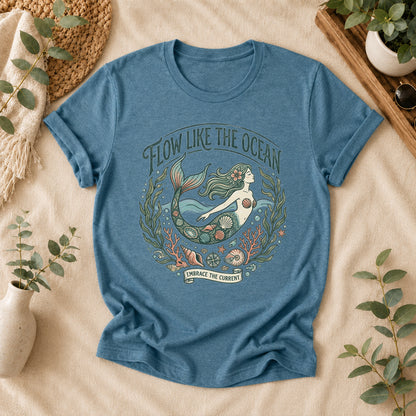 Flow Like the Ocean Mermaid Tee