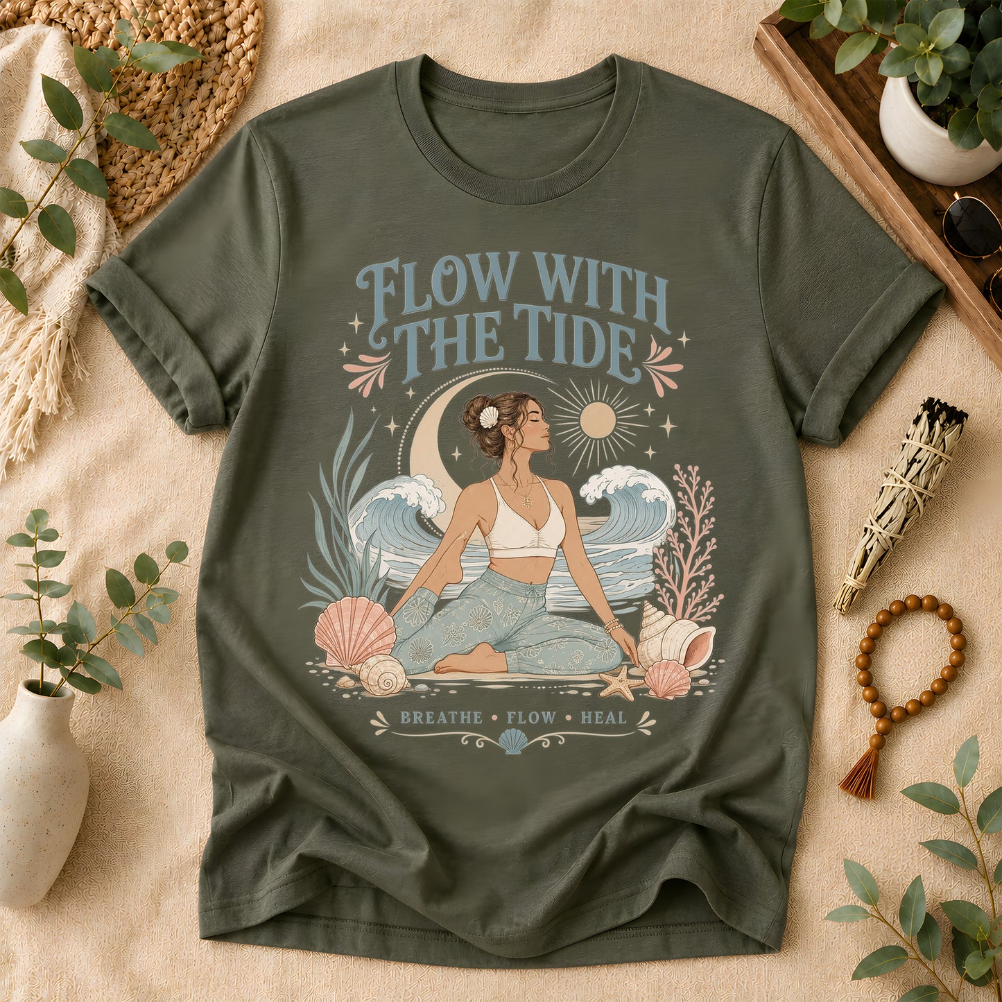 Mindful Waves Yoga Shirt