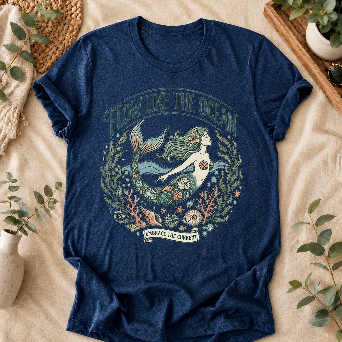 Flow Like the Ocean Mermaid Tee