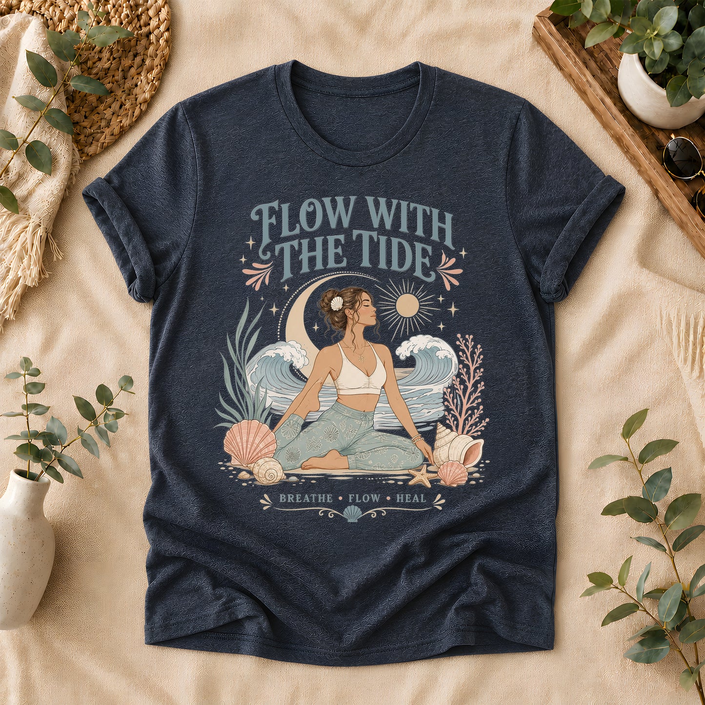 Mindful Waves Yoga Shirt