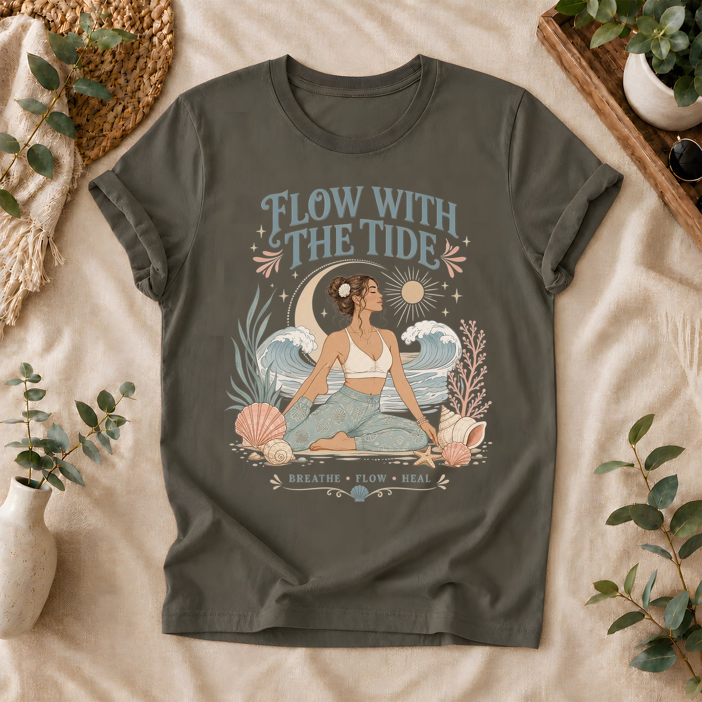 Mindful Waves Yoga Shirt