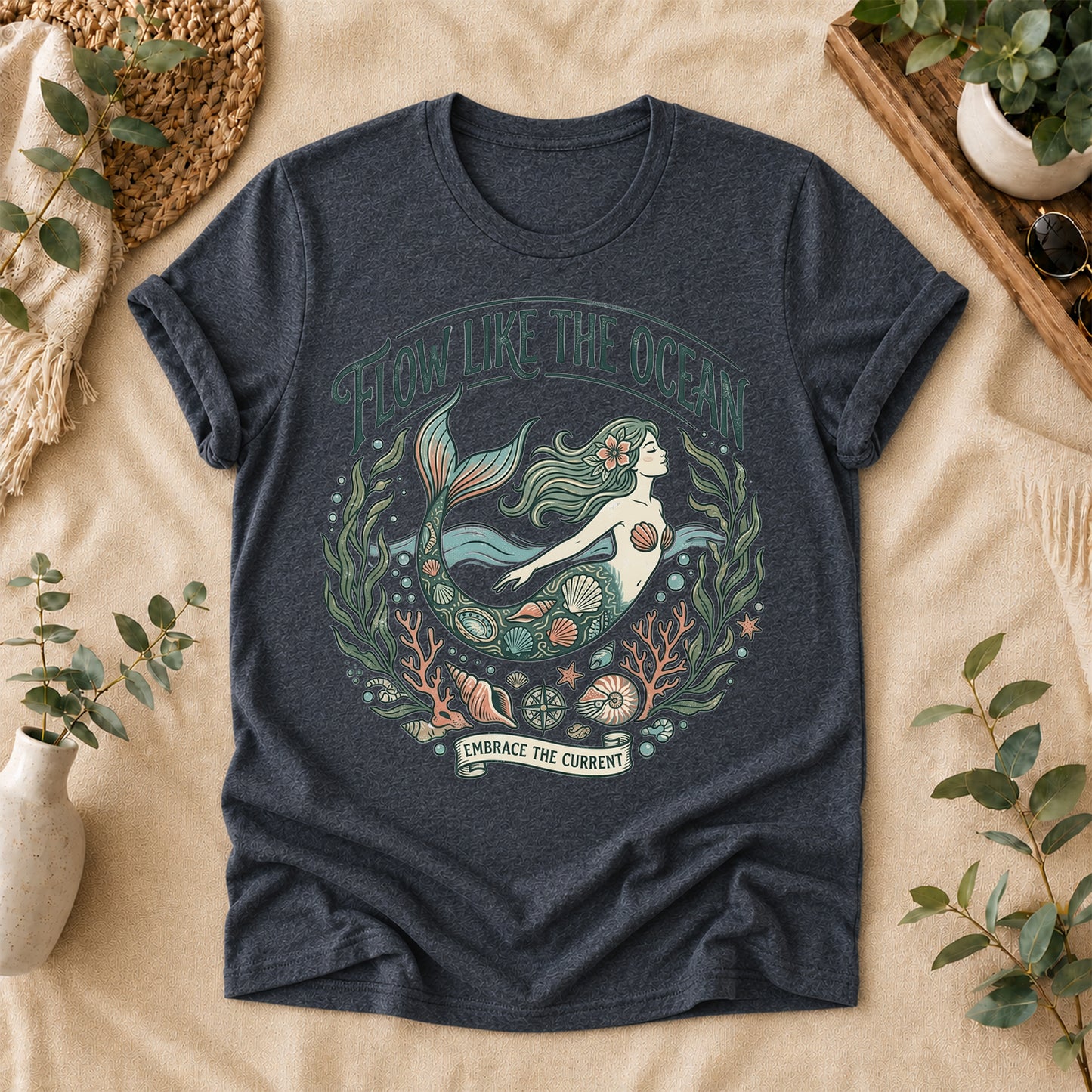 Flow Like the Ocean Mermaid Tee