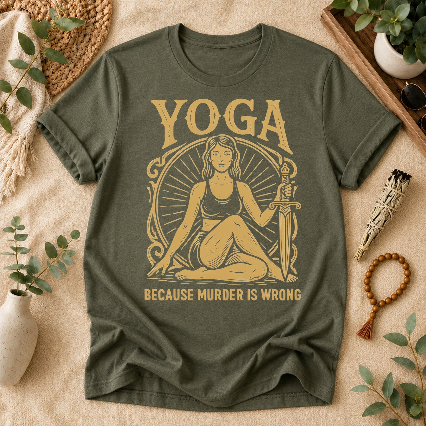 Yoga Because Murder Is Wrong Tee