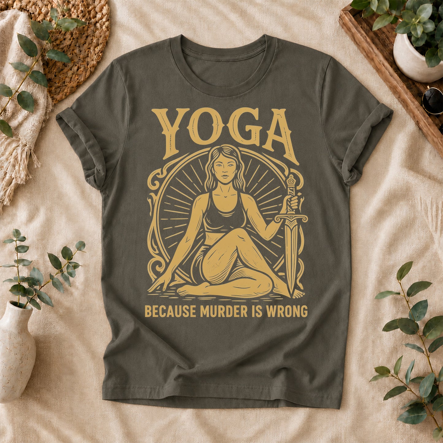 Yoga Because Murder Is Wrong Tee