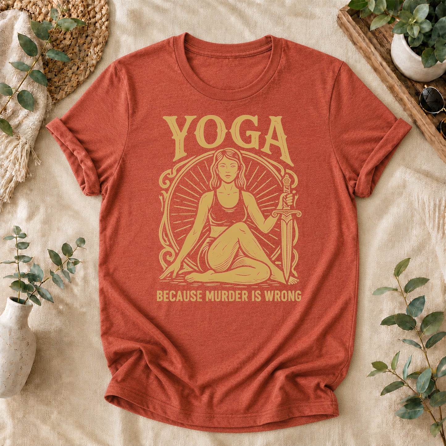 Yoga Because Murder Is Wrong Tee