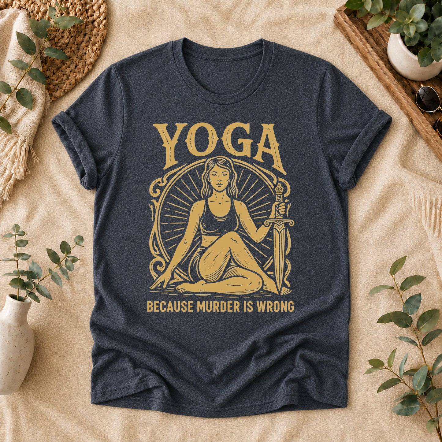 Yoga Because Murder Is Wrong Tee