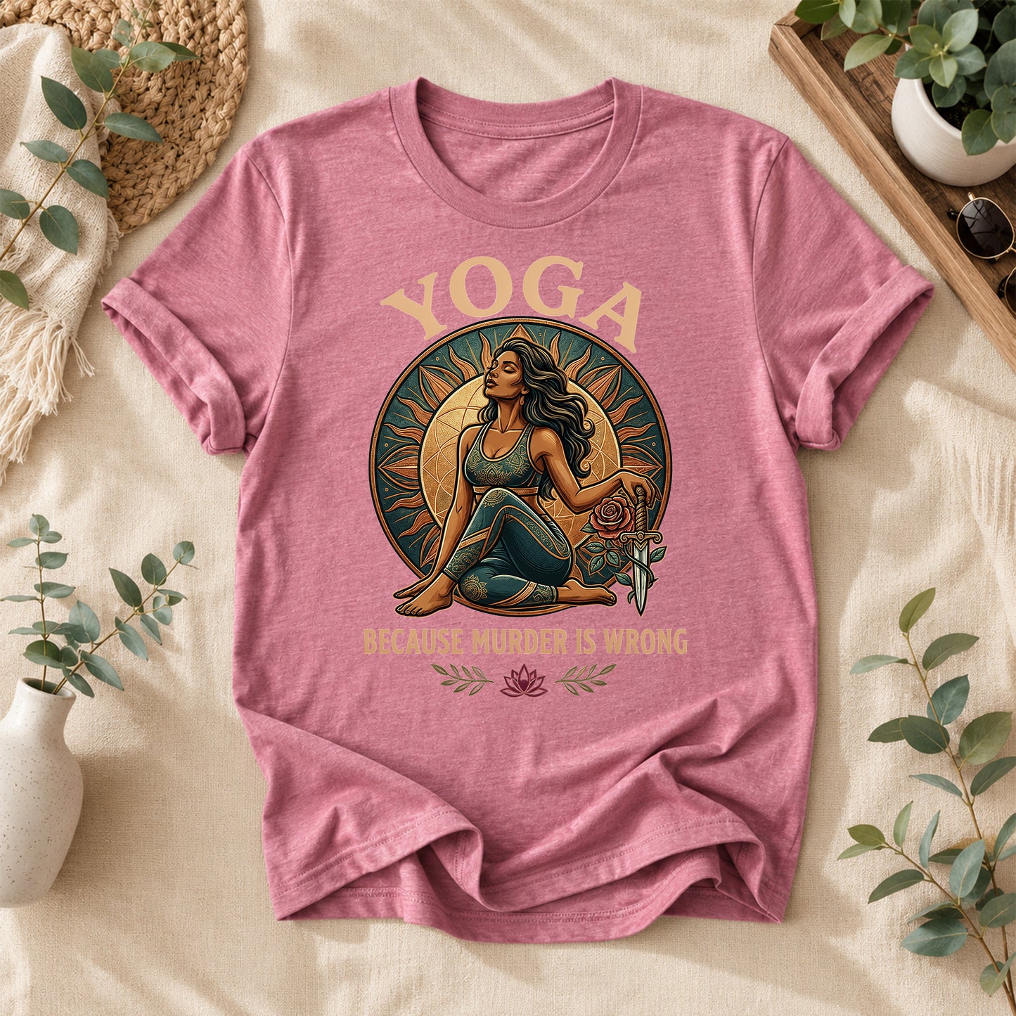 Funny Yoga Warrior Graphic Tee