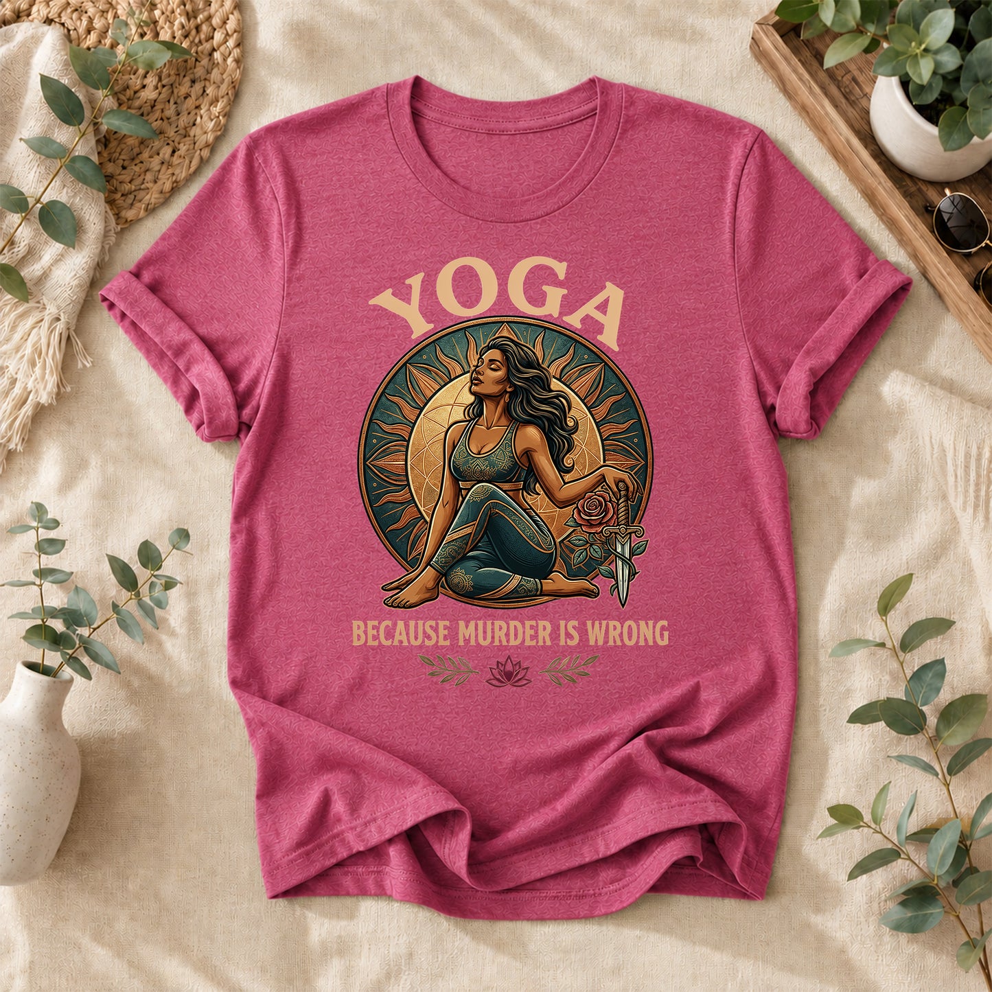 Funny Yoga Warrior Graphic Tee