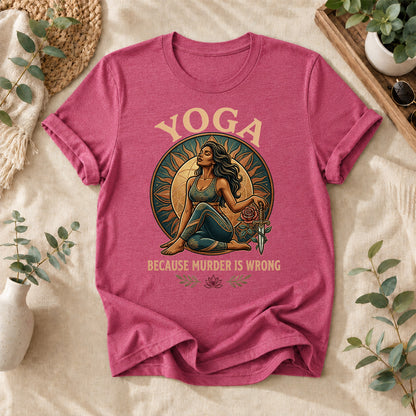 Funny Yoga Warrior Graphic Tee