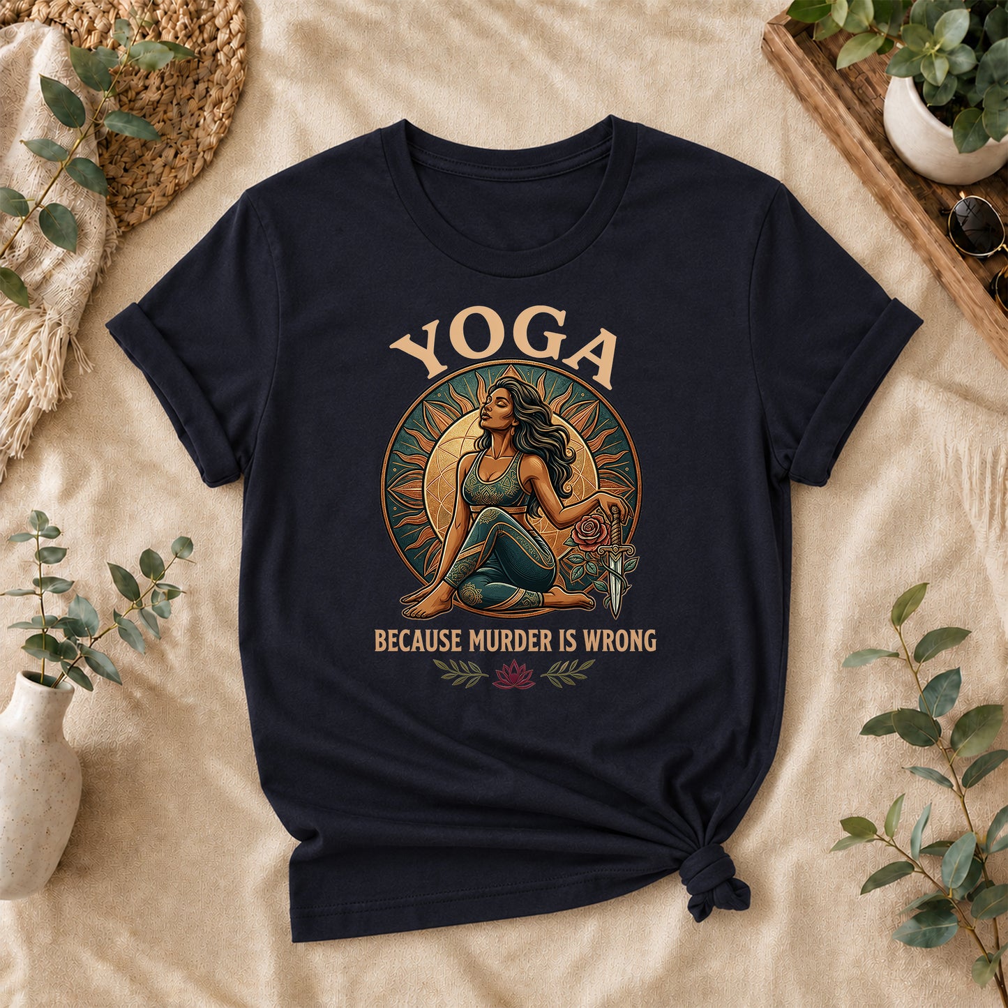 Funny Yoga Warrior Graphic Tee