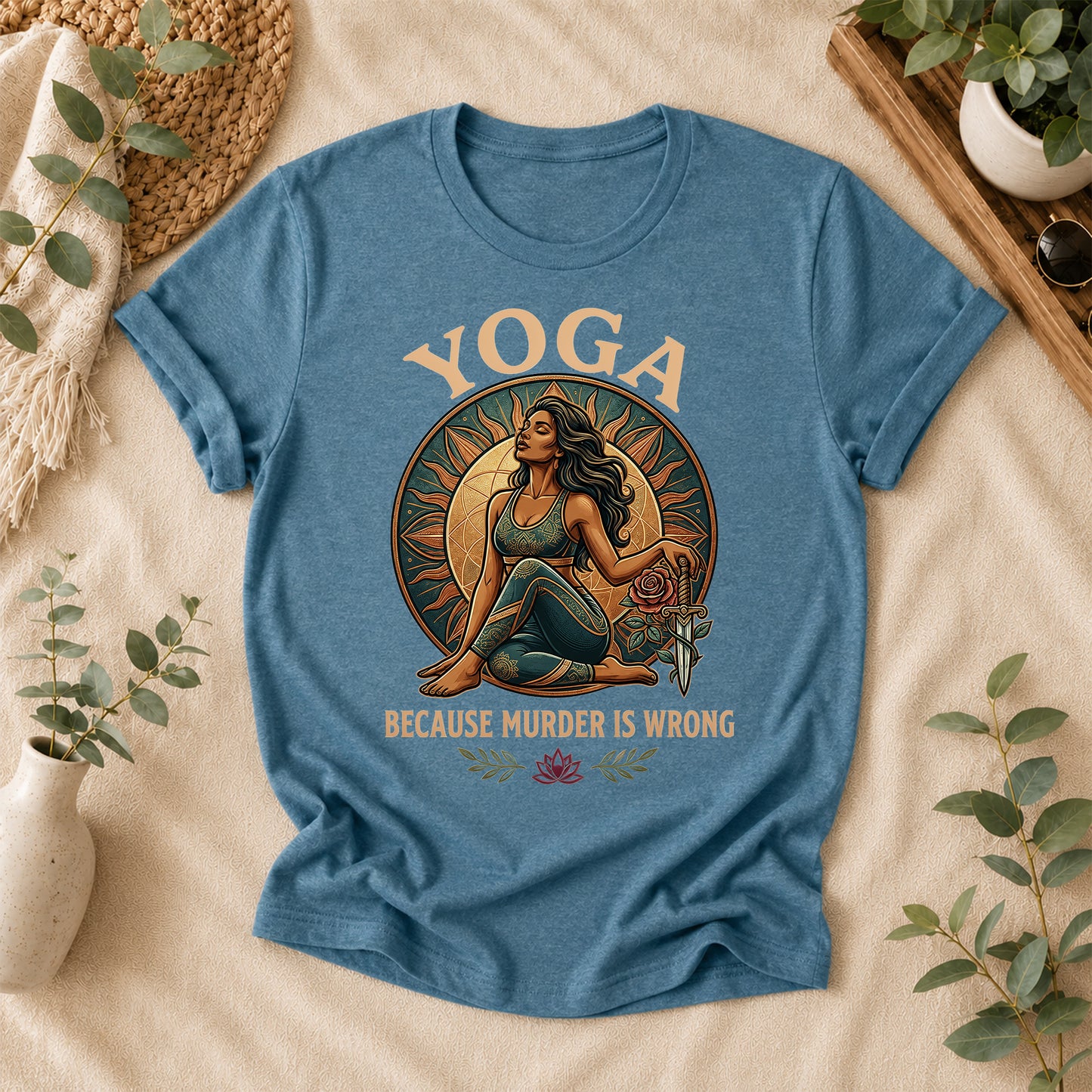 Funny Yoga Warrior Graphic Tee