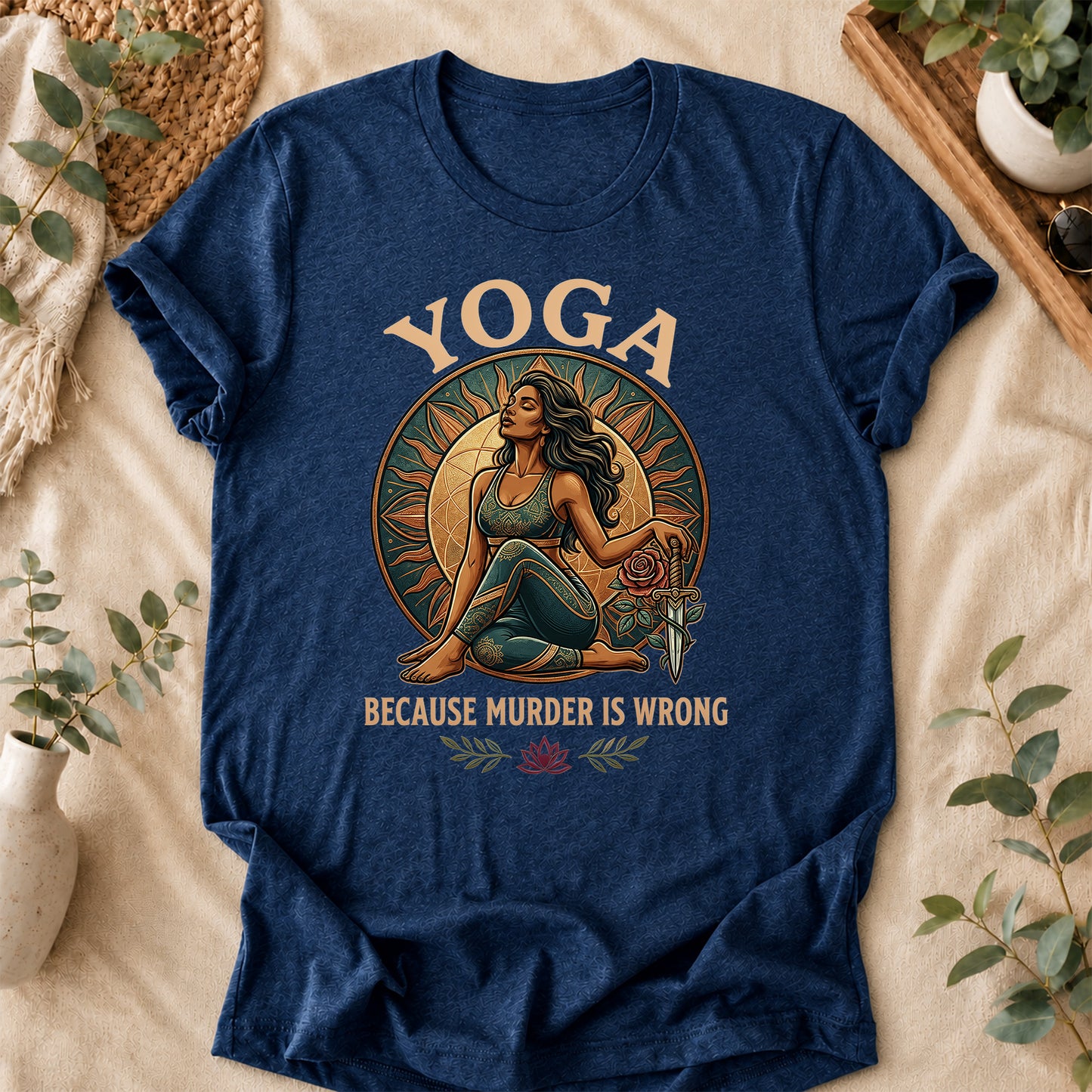 Funny Yoga Warrior Graphic Tee