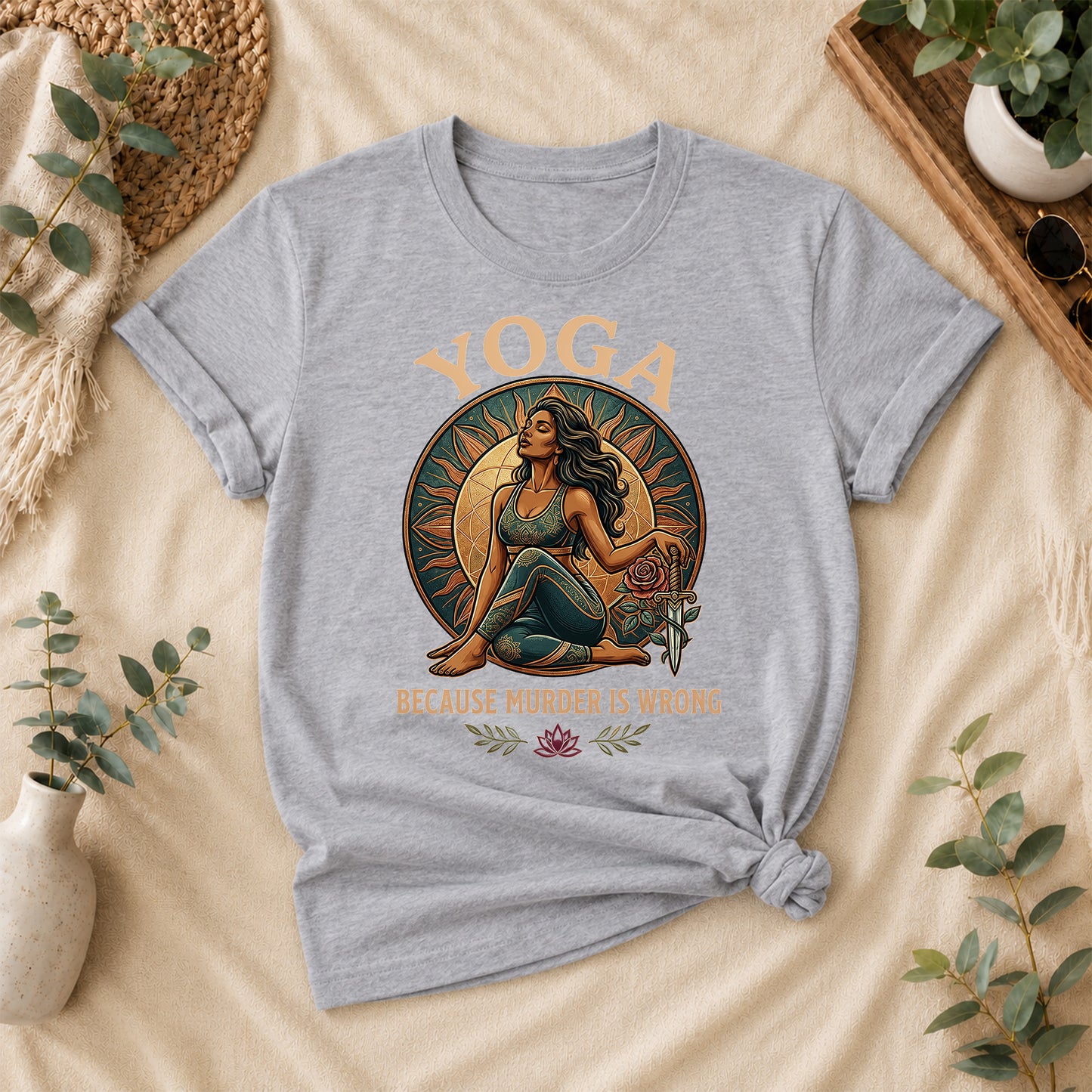 Funny Yoga Warrior Graphic Tee