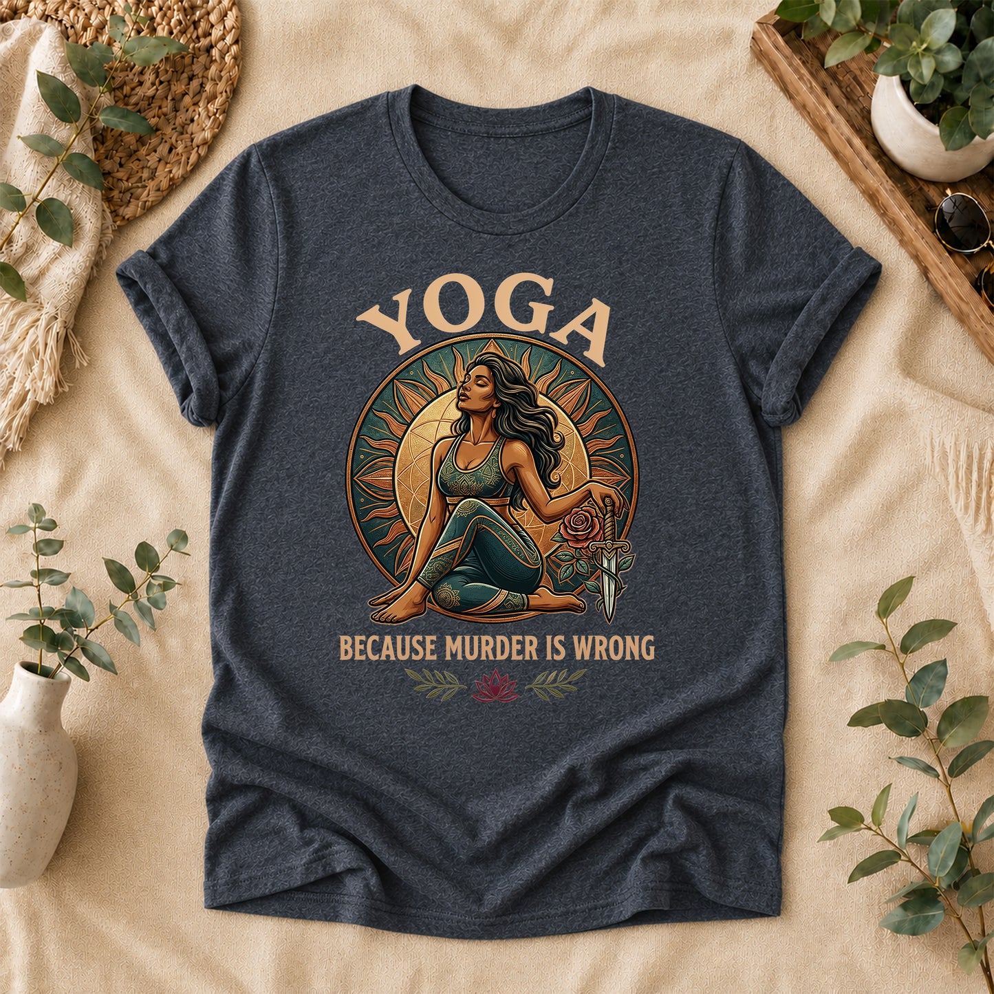 Funny Yoga Warrior Graphic Tee